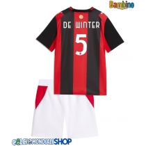 Maglie da calcio AC Milan Koni De Winter #5 Prima Maglia Bambino 2026-27 Manica Corta + Pantaloni corti)